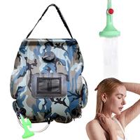 Solar Camping Shower Bag Solar Portable Camping Gear 20L Foldable Solar Heated Outdoor Hiking Climbing Bathing Bag For Hiking