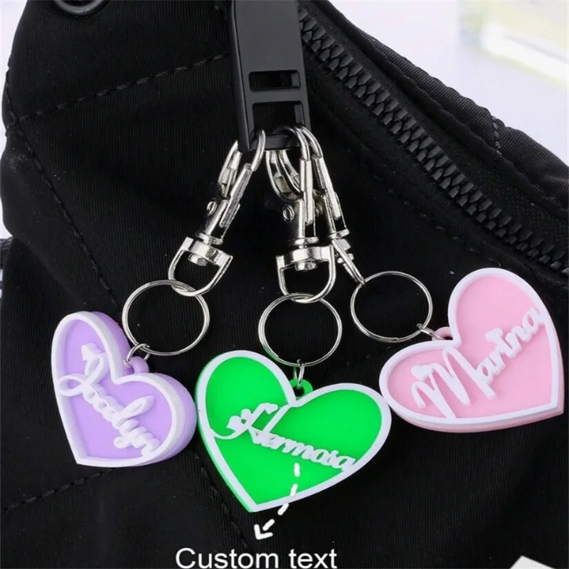 

Custom Double Layer Dual Color Stainless Steel Keychain Personalized Letter Love Acrylic Gift For Family As A Commemorative Gift