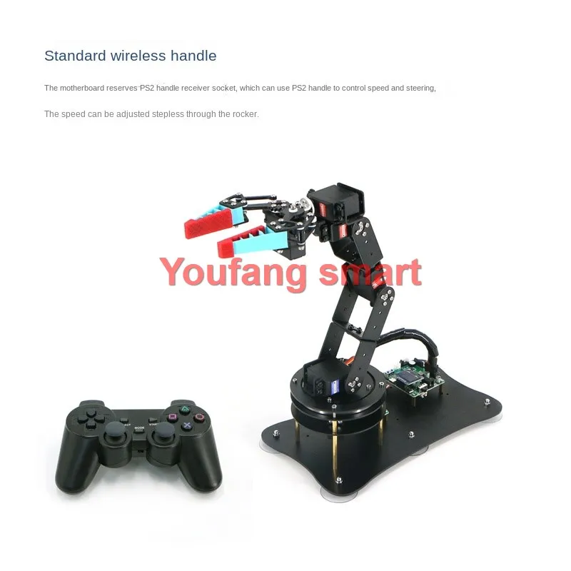 6 DOF Robot Arm with Flexible Manipulator claw Industrial Metal Alloy Kit For Arduino Robot DIY Kit PS2 Control Programmable Kit