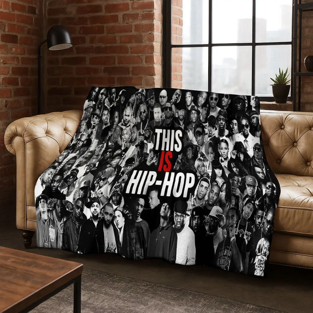 Legends Rapper Collection HIP HOP Rap Star Art Flannel Blanket,Cozy Soft Throw Blanket for Home Bedroom Bed Sofa Cover Gift Kid