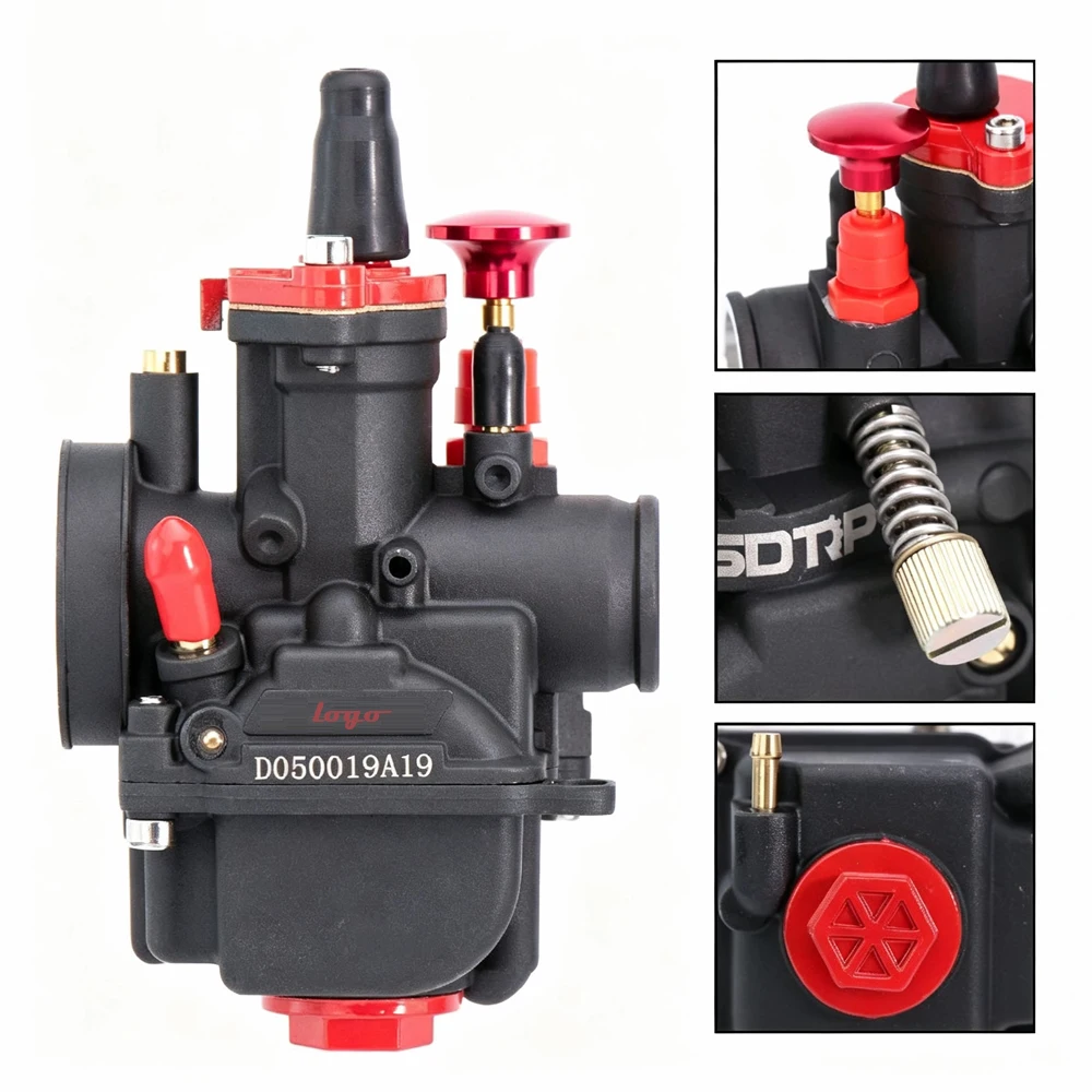 Motorcycle Carburetor Kits PWK15 17 19 21 23mm Carbureter With Main Jet For ATV Quad Go Kart Dirt Bike Scooter JOG50 DIO50 ZR50