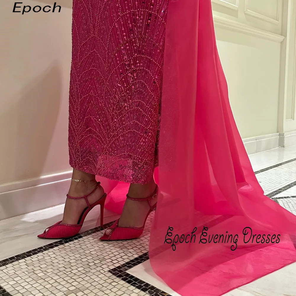 Epoch-vestido de noche exquisito para mujer, elegante vestido de fiesta de encaje brillante con escote Corazón y trompeta