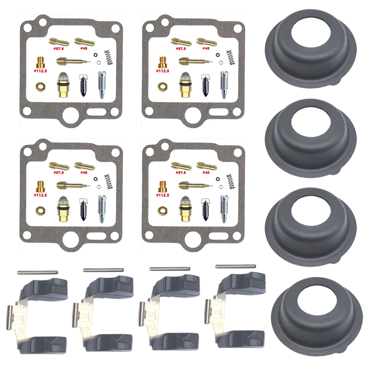 Набор для Ремонта Карбюратора Yamaha FJ1100 1984-1985 FJ1200 1986-1995, 4 комплекта