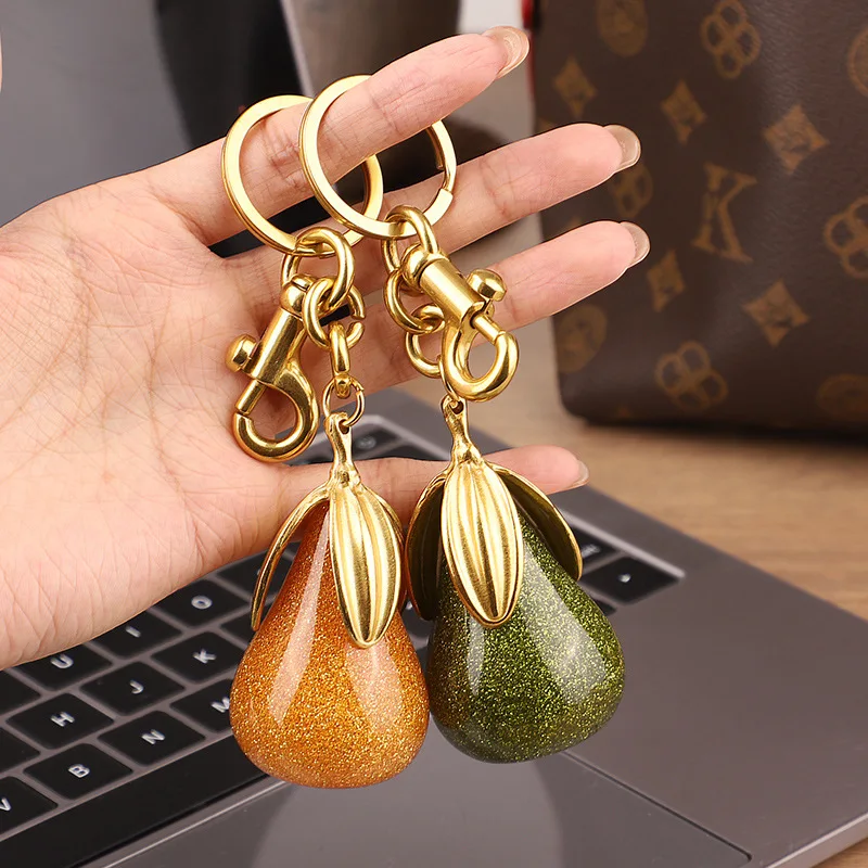 

Кулон Позолоченная Груша Пара Никогда не отделяет Хорошее желание Автомобильный брелок Изысканный кулон, Подвеска для сумки, Аксессуары для сумок