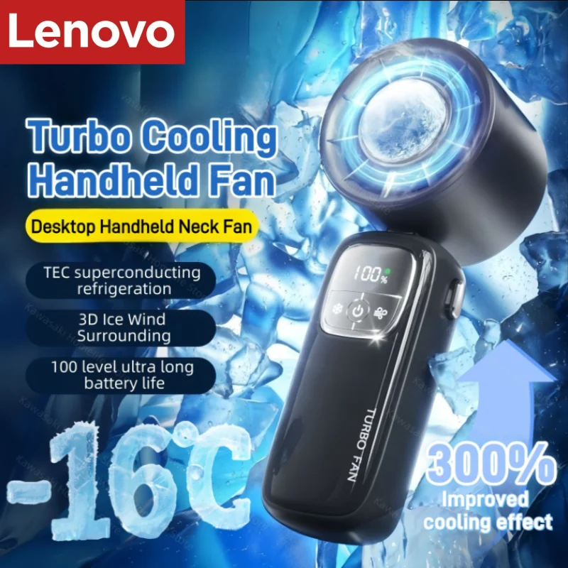ターボ-30000rpm-ハンドヘルド電動ファンポータブル-usb-折りたたみネックファン急速冷却半導体技術屋外キャンプオフィス