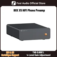 Preamplificador de Phono HIFI Fosi Audio BOX X5, Mini preamplificador de Audio doméstico para tocadiscos de cartucho MM/MC, preamplificador RIAA compacto con V3