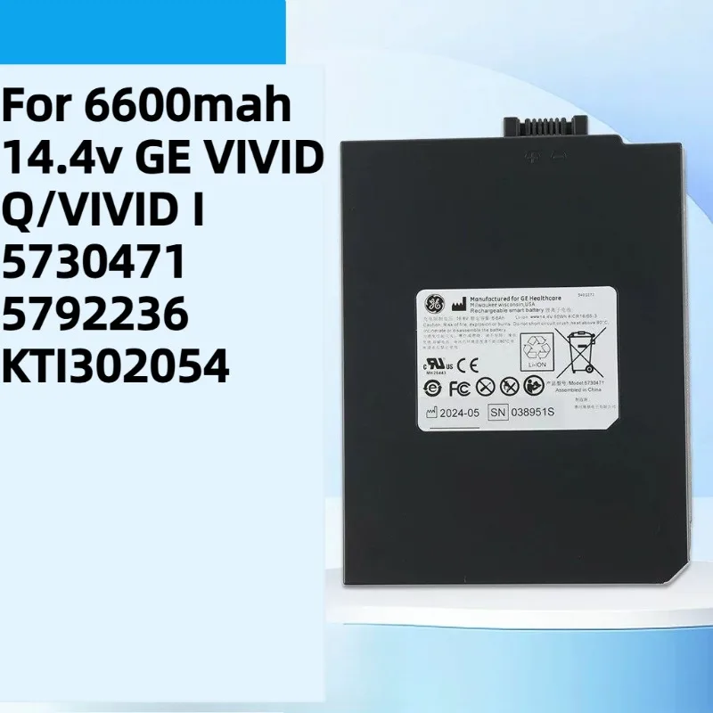 For 6600mah 14.4v GE VIVID Q/VIVID I 5730471 5792236 KTI302054 Color Ultrasound Battery
