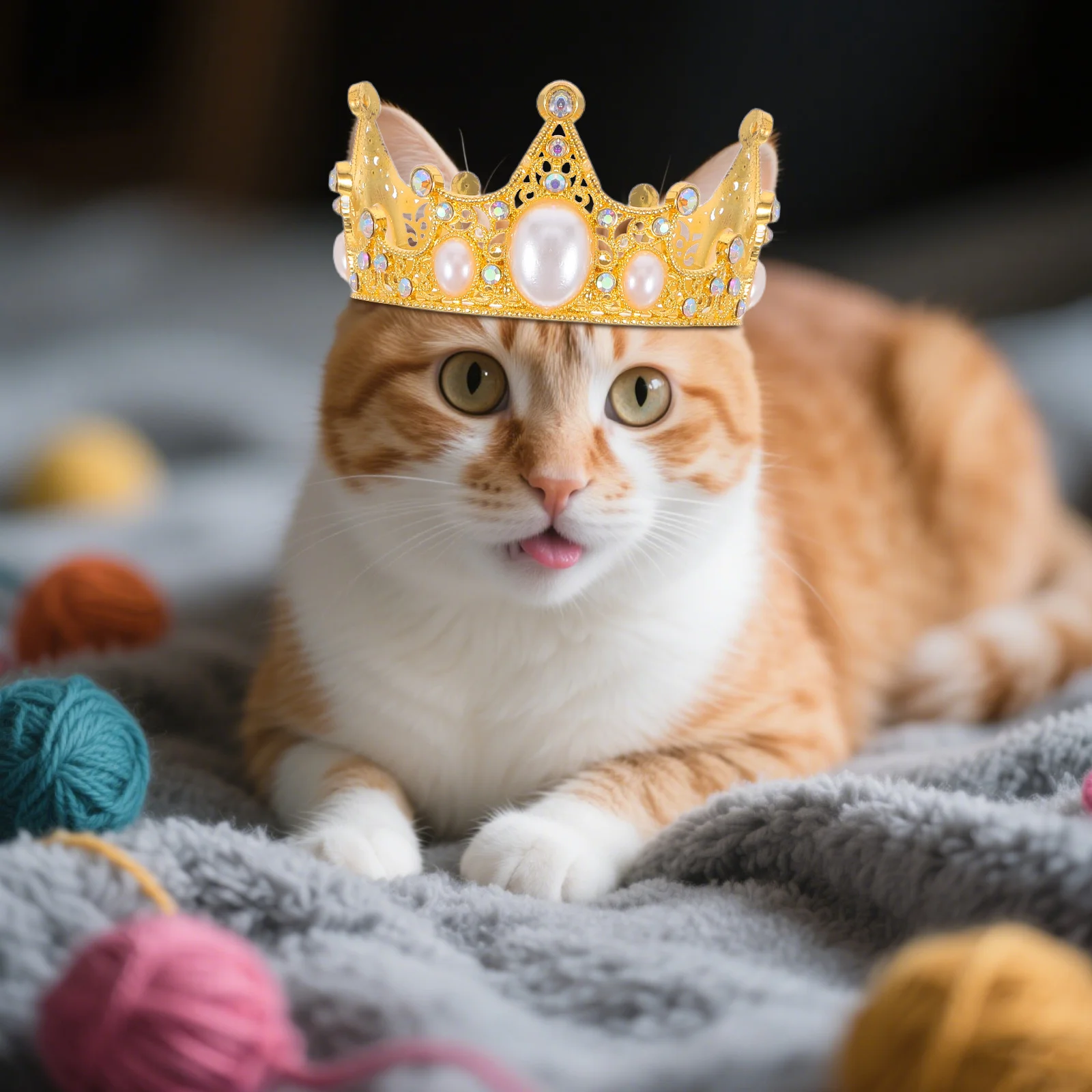 

Pet Crown Headwear Adjustable Alloy Sparkling Design For Small Dog Large Cat Birthday Wedding Holiday Party Photo Prop