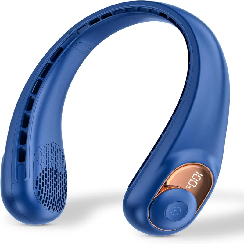 Neck Fan, Personal Fan with LED Display, USB-C Rechargeable, 5200mAh-Battery, -Speed Adjustment & Whisper-Quiet Operation, Perfe