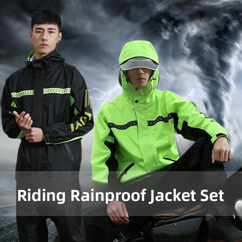 

Waterproof Raincoat And Rain Pants Set for Bicycles Full Body Riding Suit for Men And Women Summer Season Outdoor Use