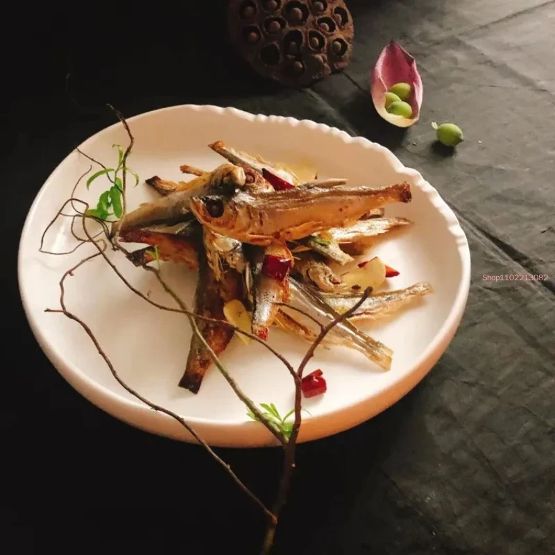 Food Artistic Plate Cold Characteristic Conception Tooth Shape Tableware Special-Shaped Notch Irregular Western