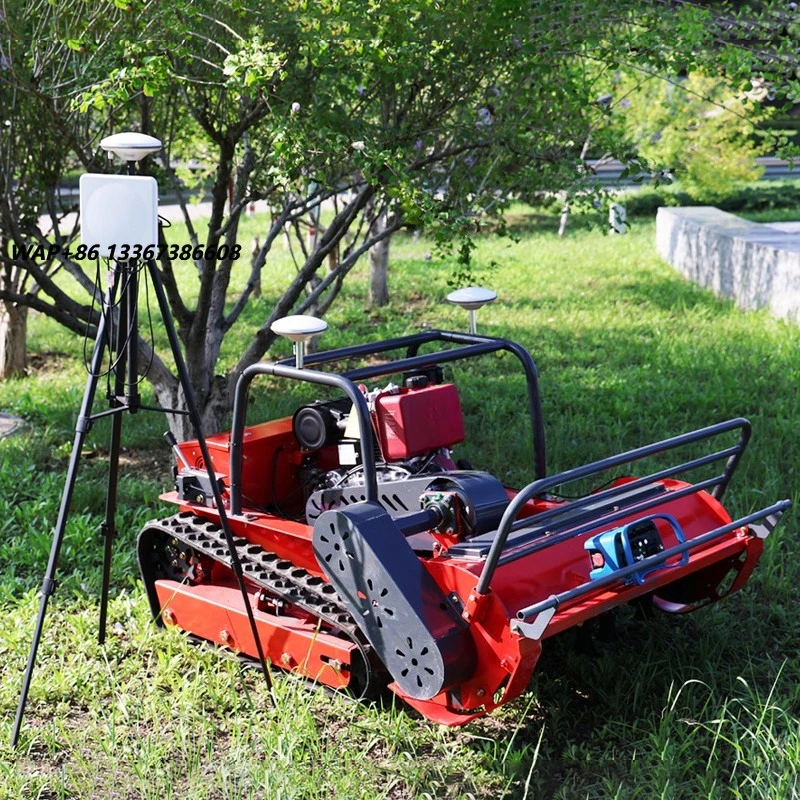 Factory  Hot Selling Remote Control Tracked Lawn Mini Robot Brushless Motor Power 850W Flail Mower