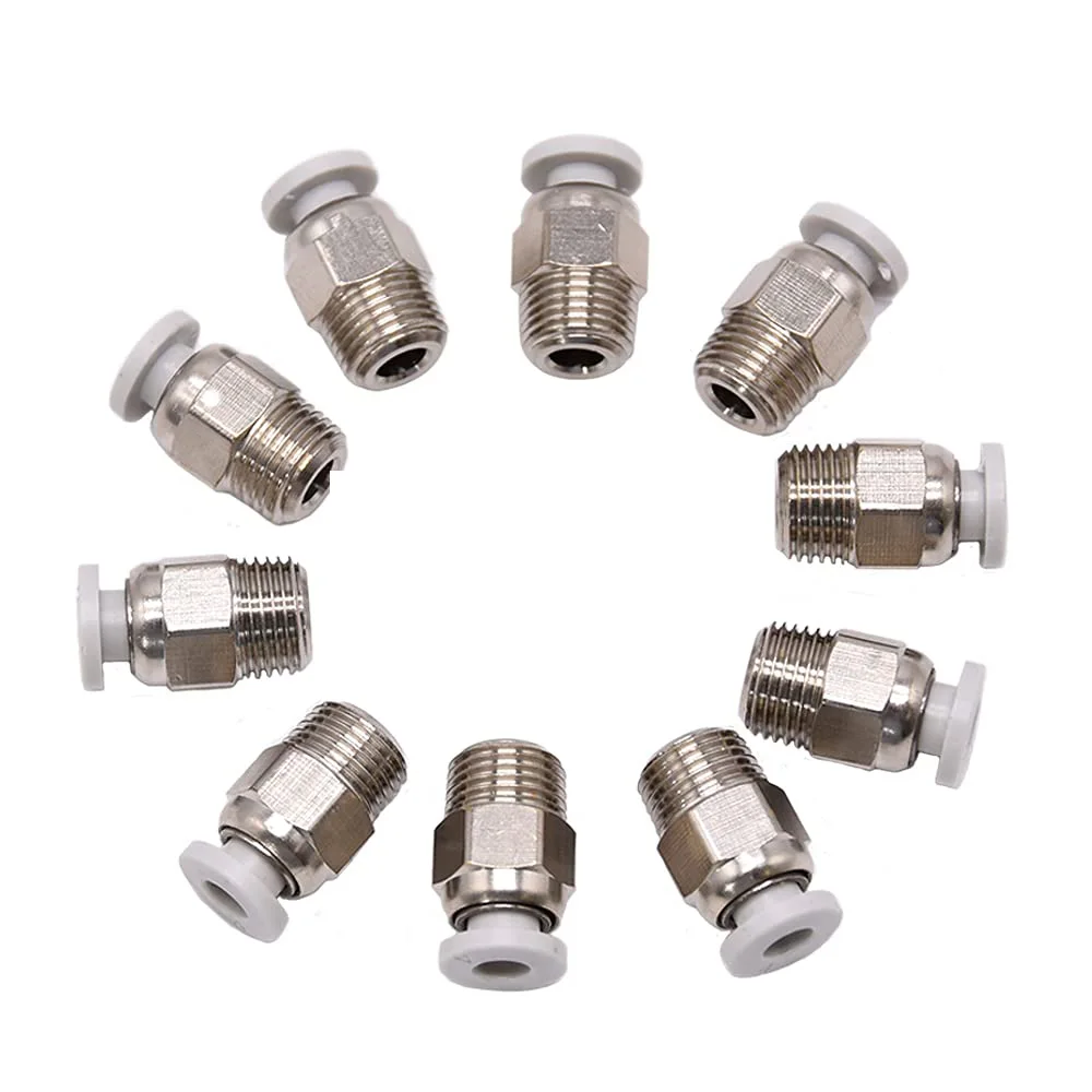 

PC4‑M10 Straight Pneumatic Push Fitting Connector for E3D-V6 Long-Distance Bowden Extruder Compatible with Ender3/ CR10