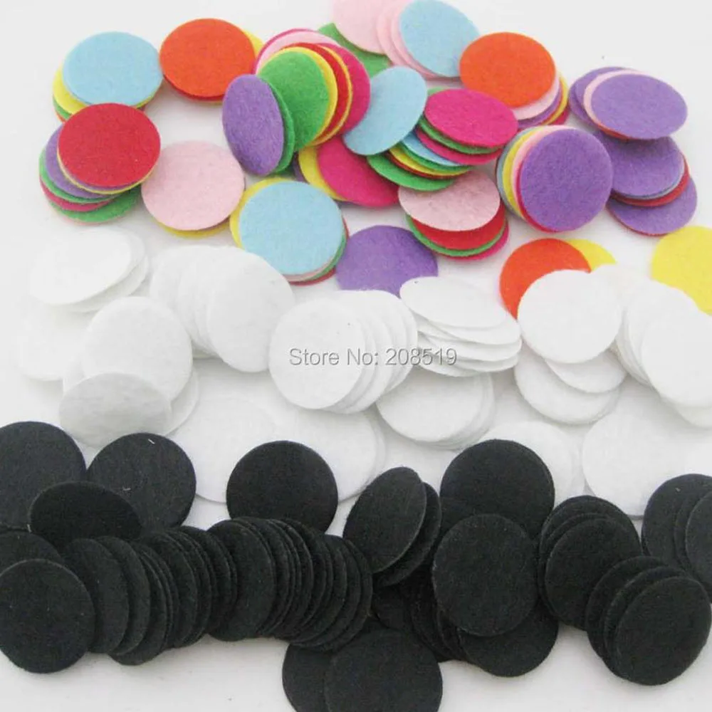【セール中】PANOVK 100 個ラウンドドットフェルトカットアップリケ不織布パッチマルチサイズ DIY スクラップブック装飾手作りクラフトアクセサリー