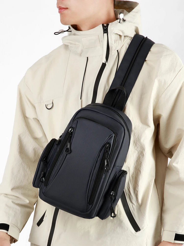 Multifunktionale Herren-Brusttasche Oxford Mini-Rucksack für Tägliches Pendeln Outdoor-Sport Reisen – Detail 4