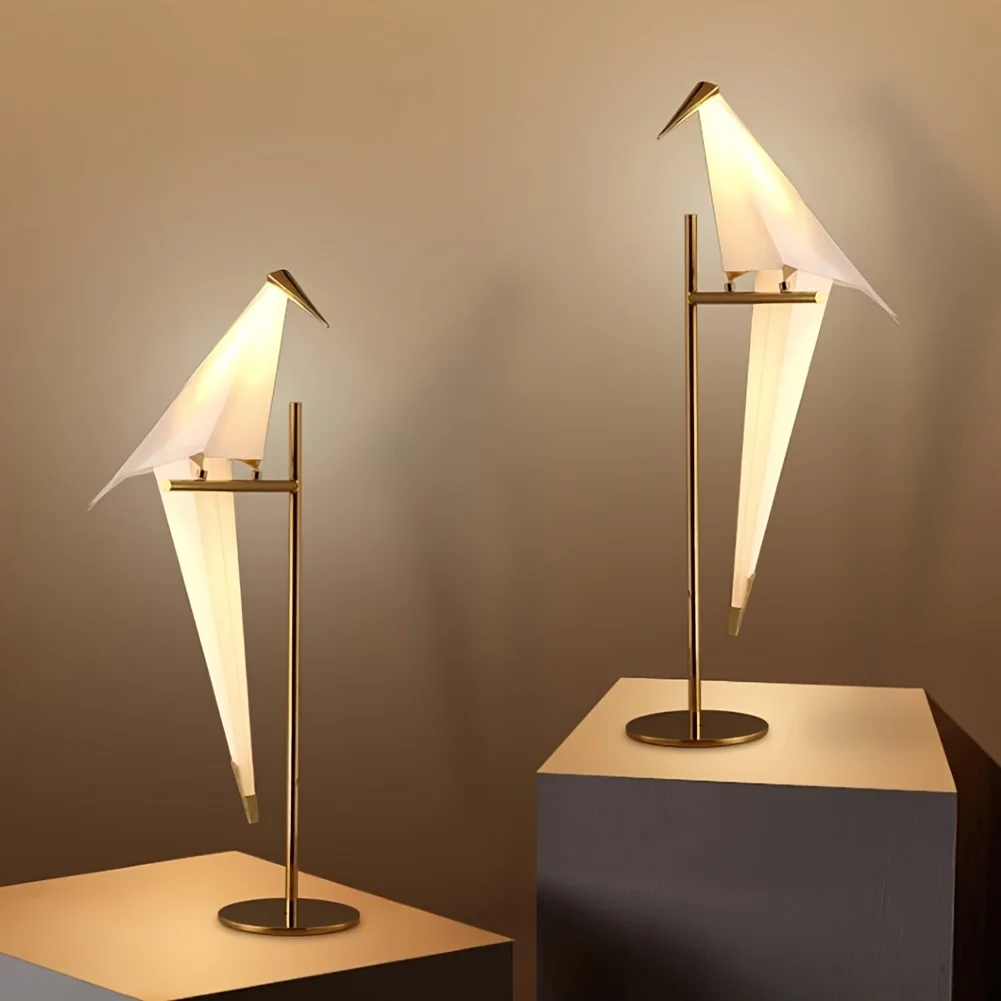 Modern Simple A Thousand Paper Crane Floor Lamp With LED Light Source Suitable For Dining Rooms, Living Rooms Balconies Bedrooms