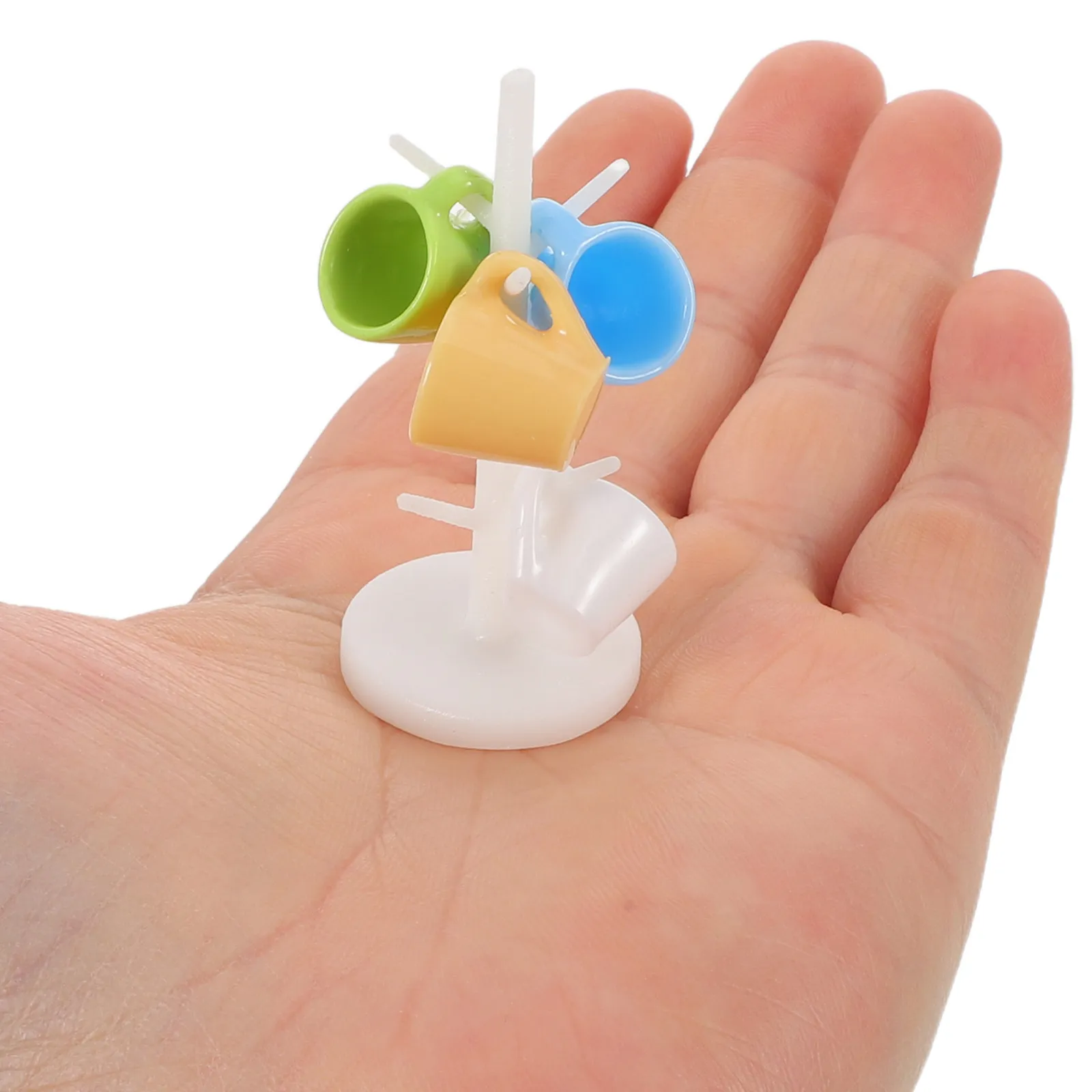 

Набор миниатюрных подставок для чашек: реалистичный микроландшафт, декор для кухни кукольного домика, органайзер для миниатюрных кружек, пластик