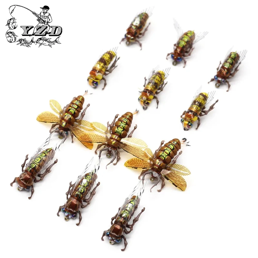 

Realistic Bee Combination Insect Fishing Bait lure fishing gear fishing accessories, suitable for rainbow trout fishing bait
