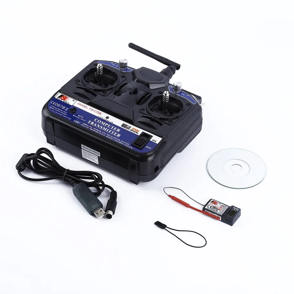 Flysky FS-CT6B 2.4G 6CH AFHDS Radio Transmitter FS-R6B Receiver Set for RC Quadcopter Multirotor Fixed Wing Airplane Model Parts