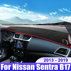 滑り止めの車のダッシュボードカバー,ダッシュボードカバー,ダッシュマット,サンシェード,nissan sentra b17のパッドアクセサリー,sylphy 2013, 2014, 2015, 2016, 2017, 2018