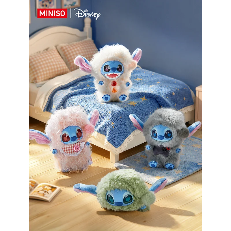 

MINISO Disney Stitch Hit Snooze Series Vinyl Plush Blind Box Doll Toys Mystery Box Desktop Ornaments Collection Anime Action