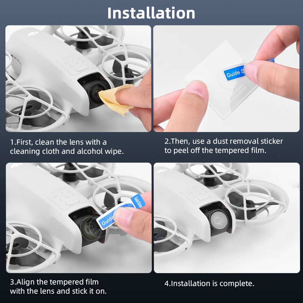 Закаленное стекло для защиты экрана объектива 9H Защитная пленка для объектива камеры дрона закаленная пленка для DJI Neo аксессуары для объектива камеры дрона