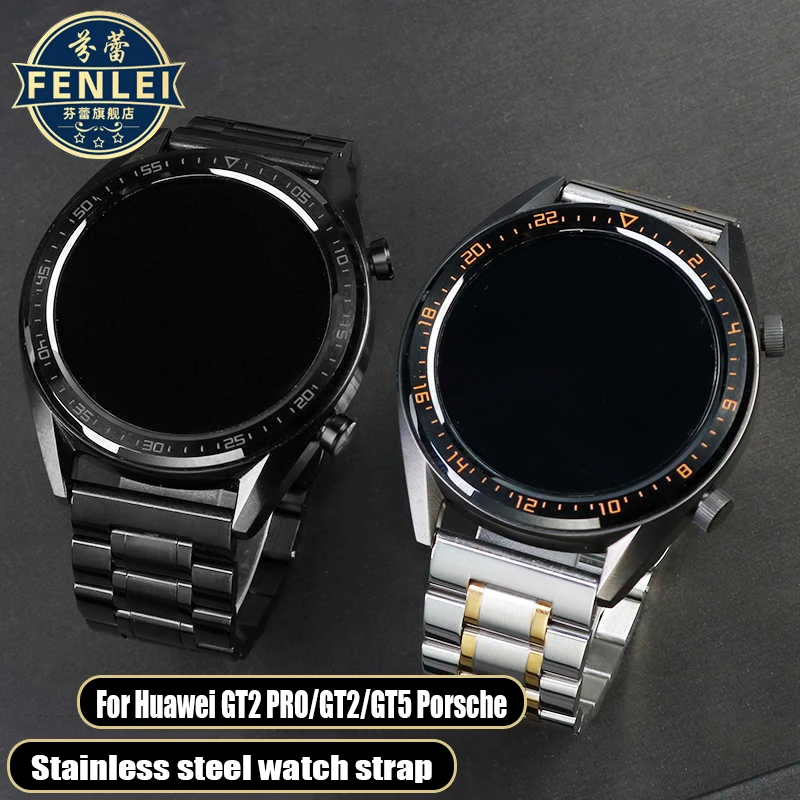 Für Huawei GT2 3 4 PRO Uhrenarmband Metall Porsche Smart Watch GT5 Edelstahl Honor Magic2 GT46mm Herren- und Damenarmband 22