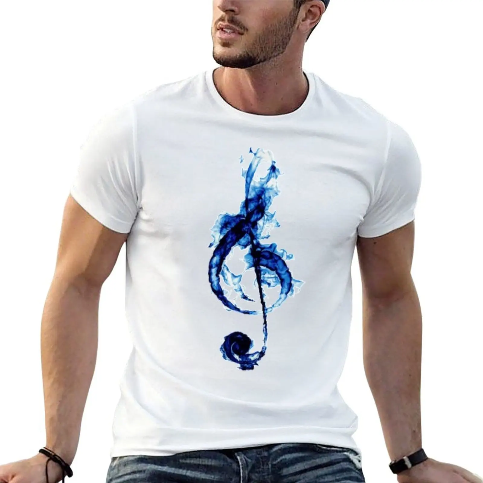 treble clef T-Shirt valentines clothes essential t shirt Men's cotton t-shirt