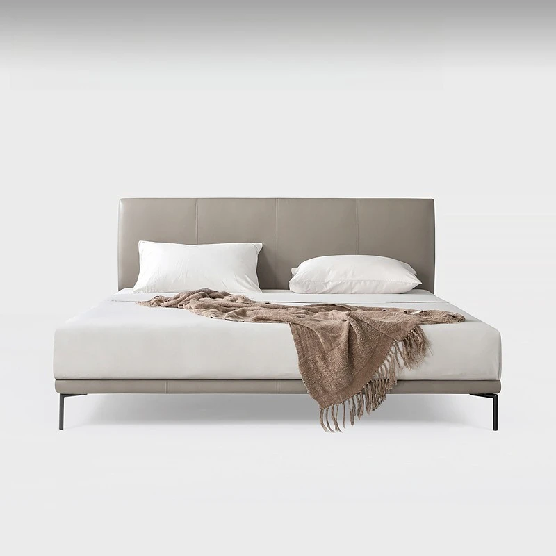 

Nordic expression Italian simple American retro bedside leather double bed soft bag backrest 3 colors