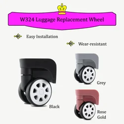 W324 Trolley Suitcase Universal Wheel Suitcase Accessories Wheels Luggage Password Box Reinforcement Replacement Rollers Parts