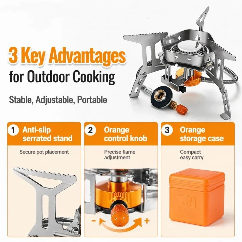 Портативная газовая плита с тр – обзор и цена Camping Cooking Full Set