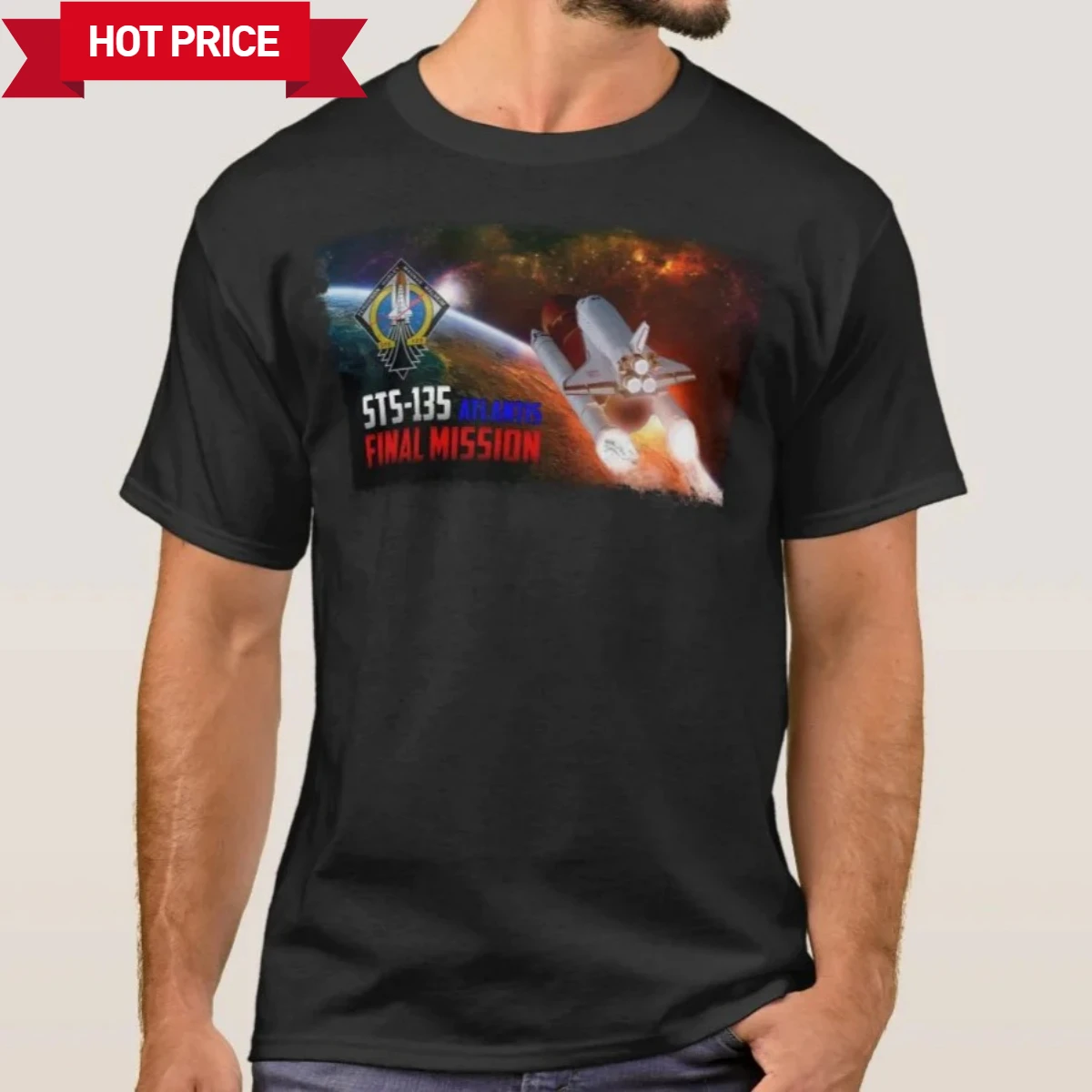 

Space Shuttle Atlantis Final Mission T-Shirt 100% Cotton O-Neck Summer Short Sleeve Casual Mens T-shirt Size S-3XL