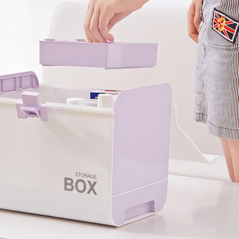 

1Pcs Medicine Organizer Box Durable Plastic Portable Pill Storage Case Household Travel Outdoor Medical Chest Sealed Container