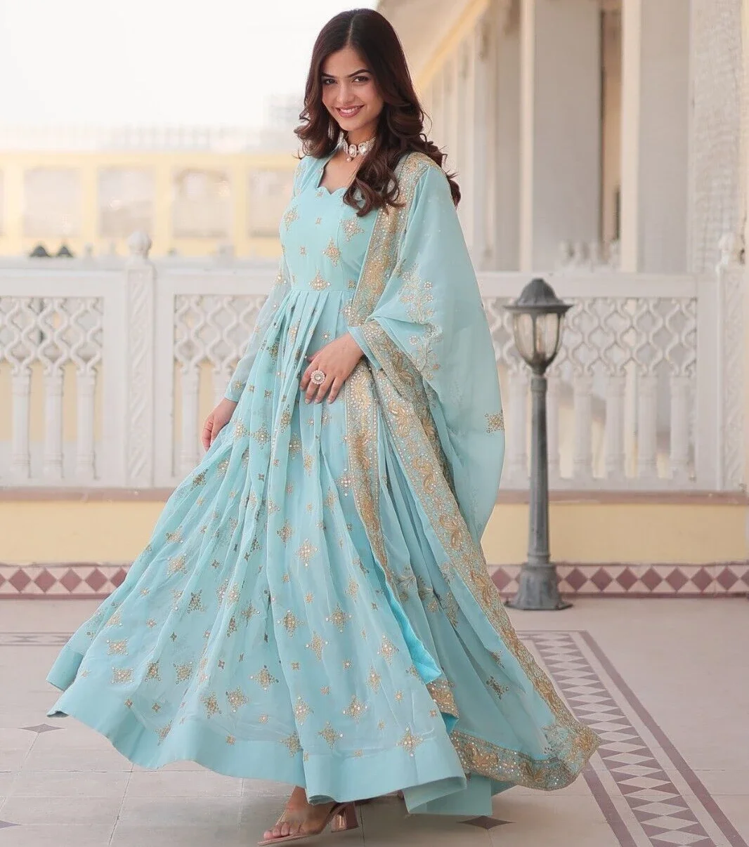 Indian Gown Anarkali Dress Pakistani Wedding Suit Shalwar Kameez Party