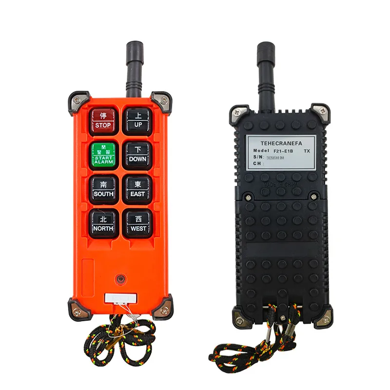 F21-E1B Wireless industrial remote control button suitable for 12V~380V lifting motor, crane remote control and receiver