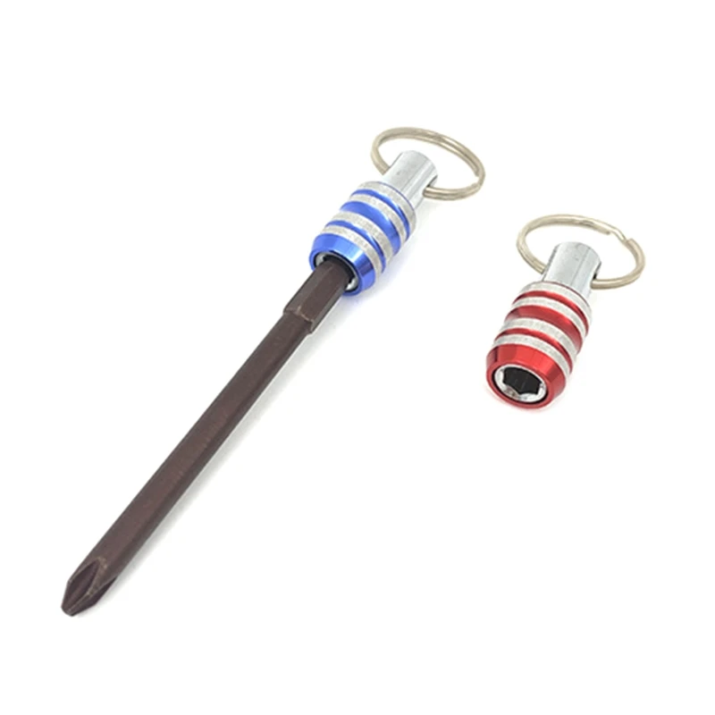 Keychain Extension Bar Stainless Steel Screwdriver Bits Holder Set Portable Bar Dropship