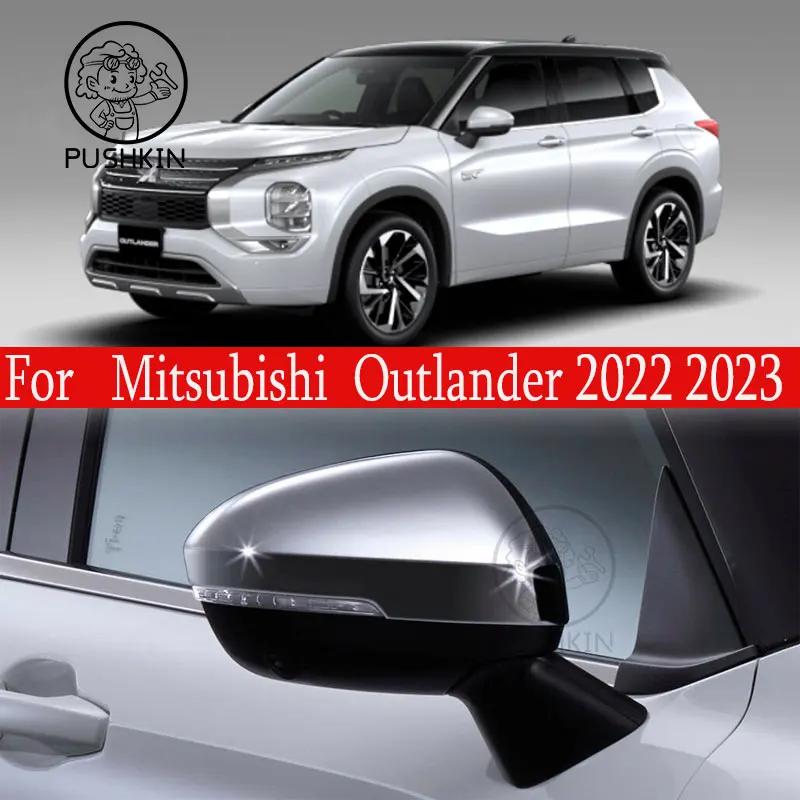 

For Mitsubishi Outlander 2022 2023 ABS Chrome Car Rearview Mirror Cover Cap Trim Frame Decoration Accessories