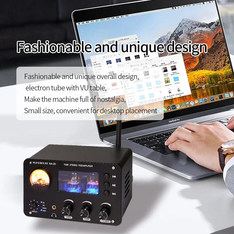 HiFi สูญญากาศ Preamp เครื่องขยายเสียง-บลูทูธ 5.0 และ USB Lossless เล่น IR REMOTE Balanced Output Hi-Fi Audio สําหรับ Home สเตอริโอ