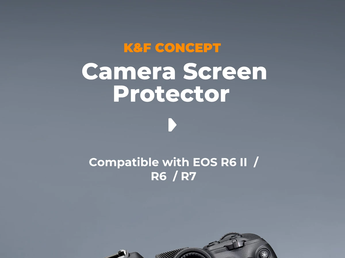K&F CONCEPT Screenprotector Hot Shoe Cover Kit voor Canon Sony Ricoh Fujifilm 0,3 mm ultraheldere gehard glazen screenprotector