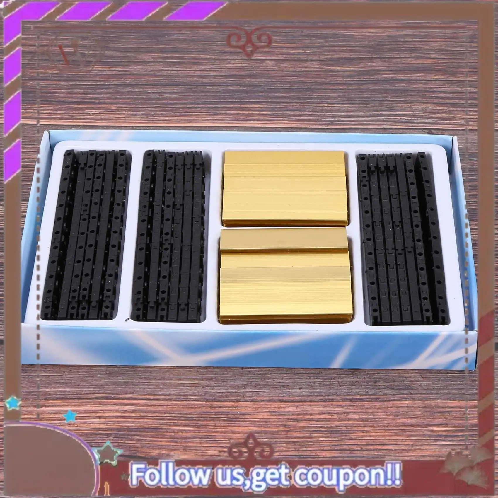 مجموعات ABBG-57 المعدنية ذات اللون الذهبي والأرقام العربية معًا بطاقات الأسعار