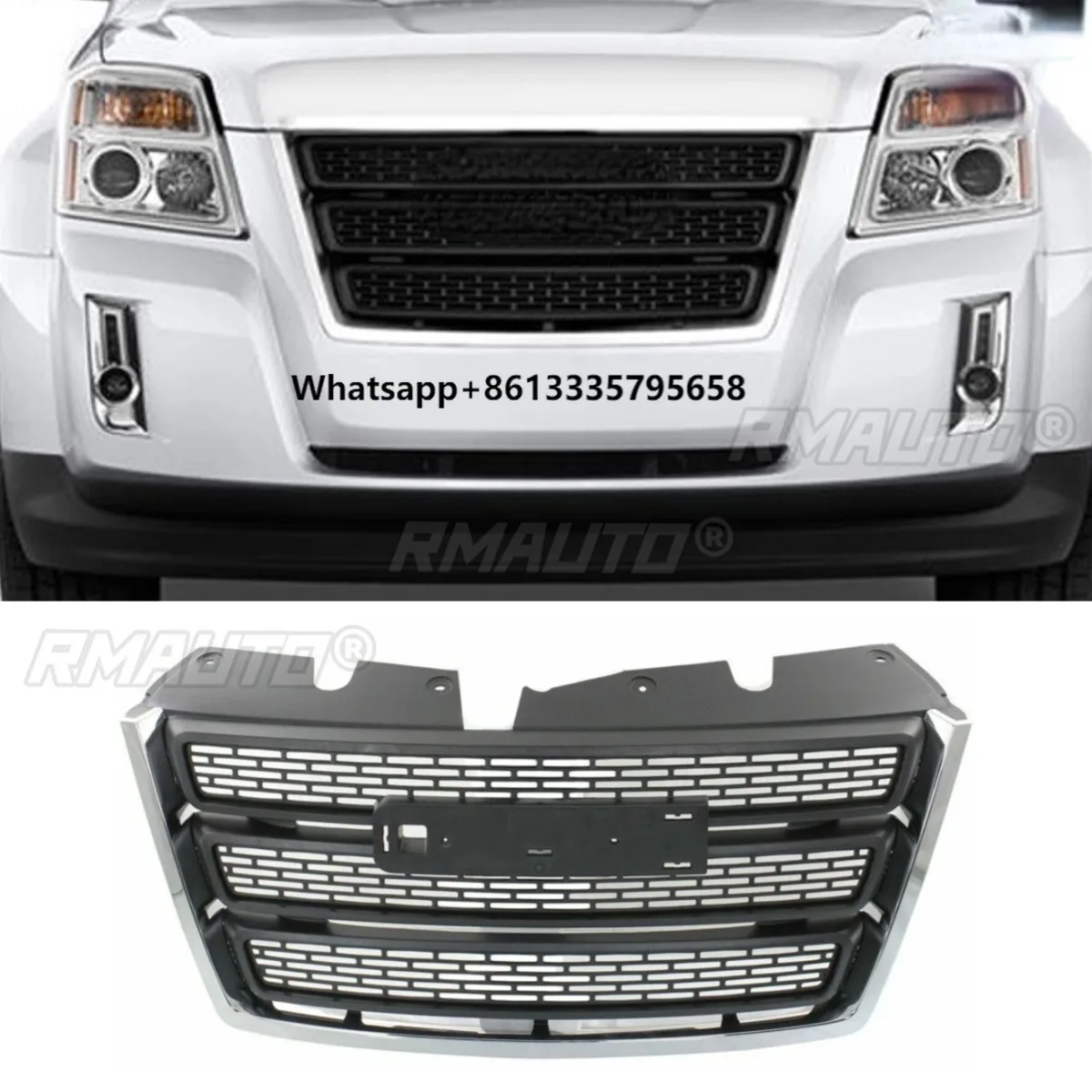 

Car Bumper Grill Decorative Strips Racing Grille Body Kit Front Bumper Grill For GMC Terrain 2010-2015 Exterior Part