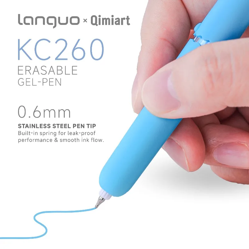 LANGUO 9/45 Kolorów Ścieralny Długopis Żelowy 0.6mm Multi Seria Łatwe Ścieranie Obrotowy Zaawansowany Płynny Pisanie Artykuły Szkolne Biurowe Artykuły Papiernicze — zdjęcie produktu 5