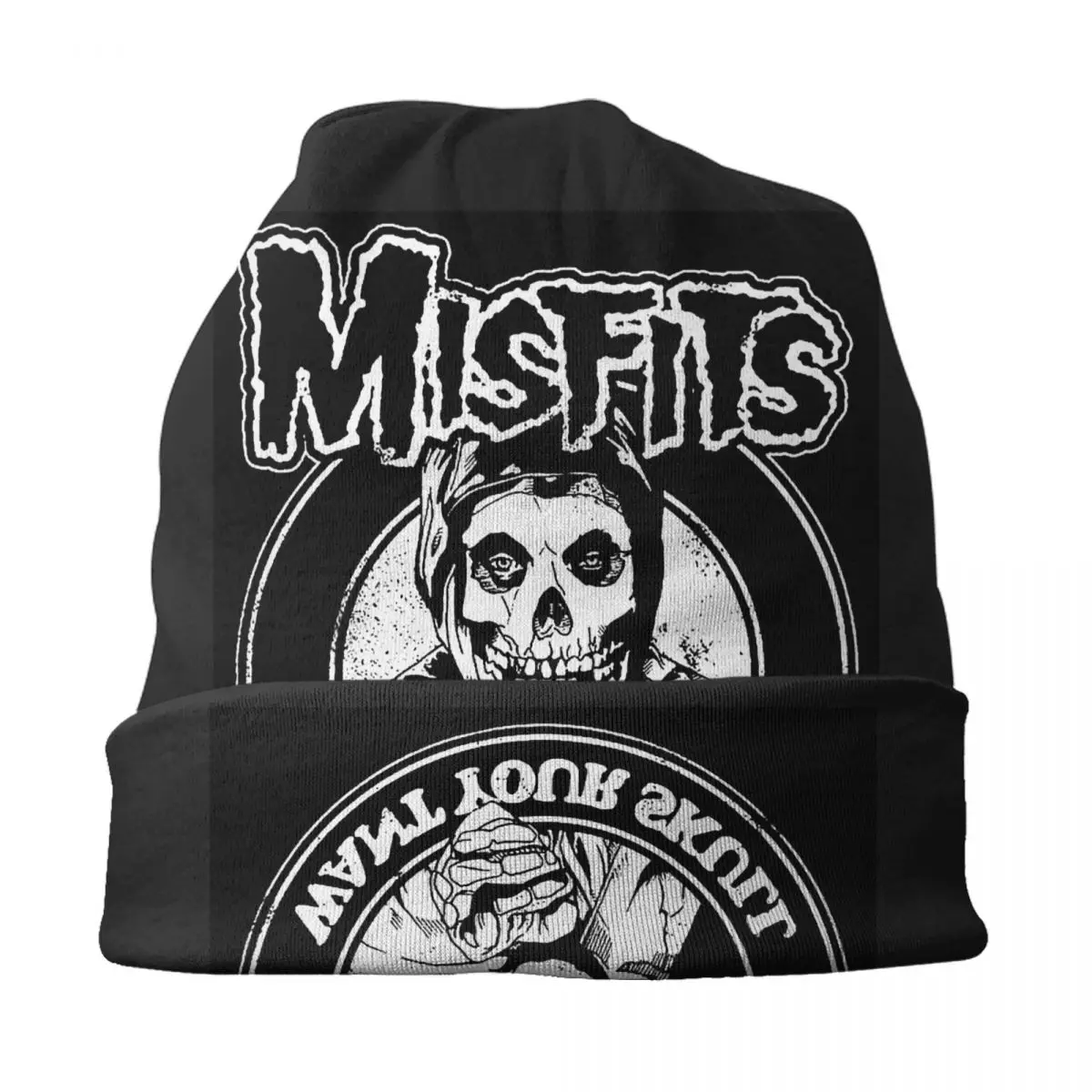 Customized Misfits Horror Punk Rock Band Bonnet Hats Cool Knitted Hat For Women Men Winter Warm Skullies Beanies Caps