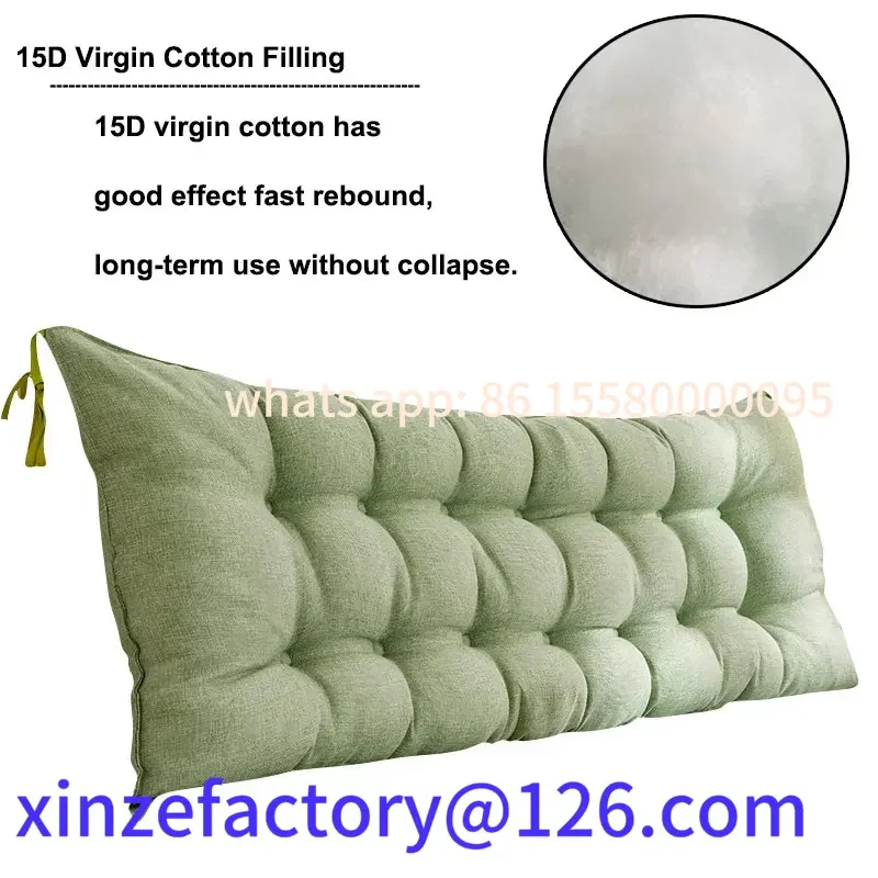 Customizable Rectangular Headboard Reading Body Pillow, Bedside Lumbar Chair, Reading