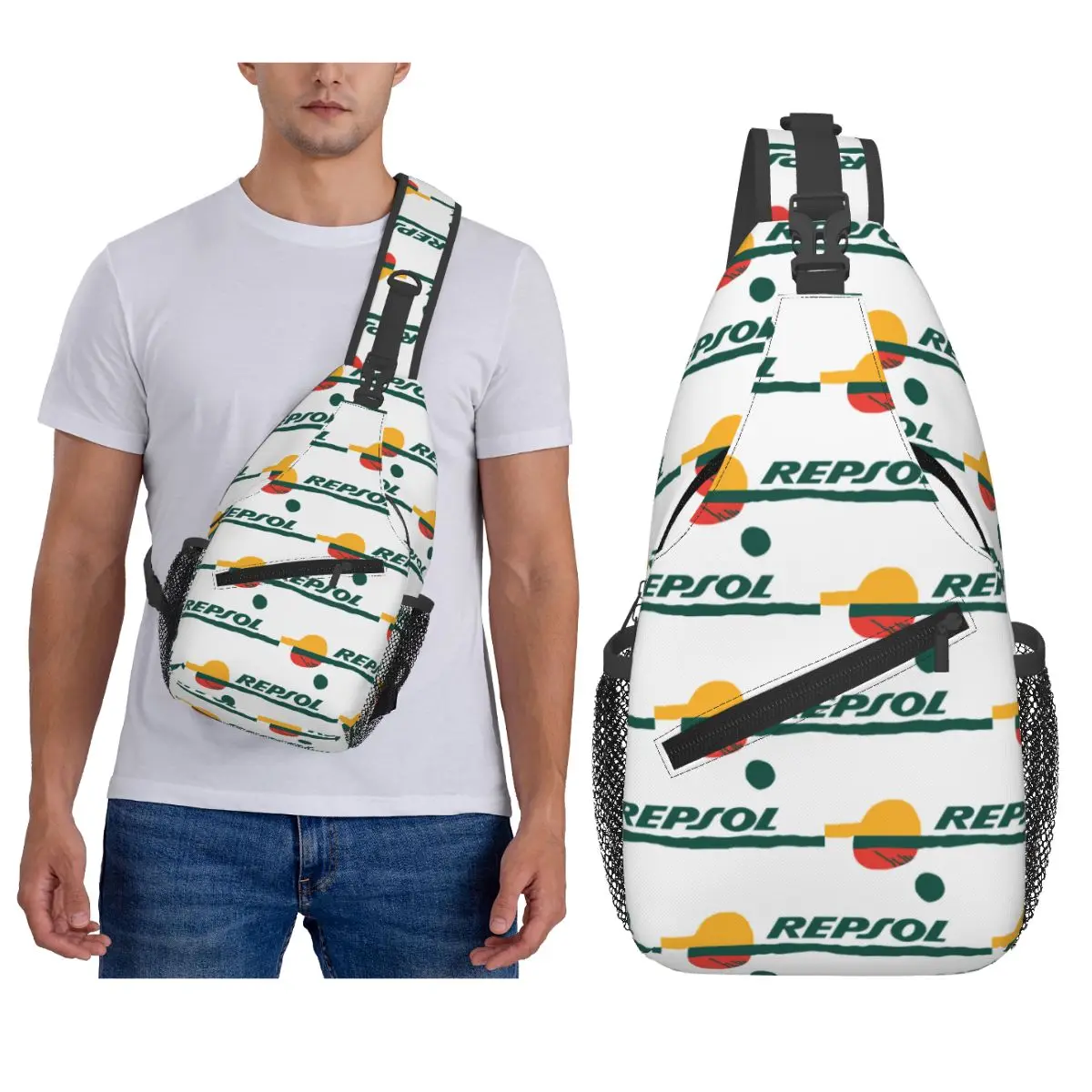 

Fashion Repsol Chest Bag Men Sling Crossbody Backpack Chest Bag Traveling Hiking Daypack Shoulder Bag