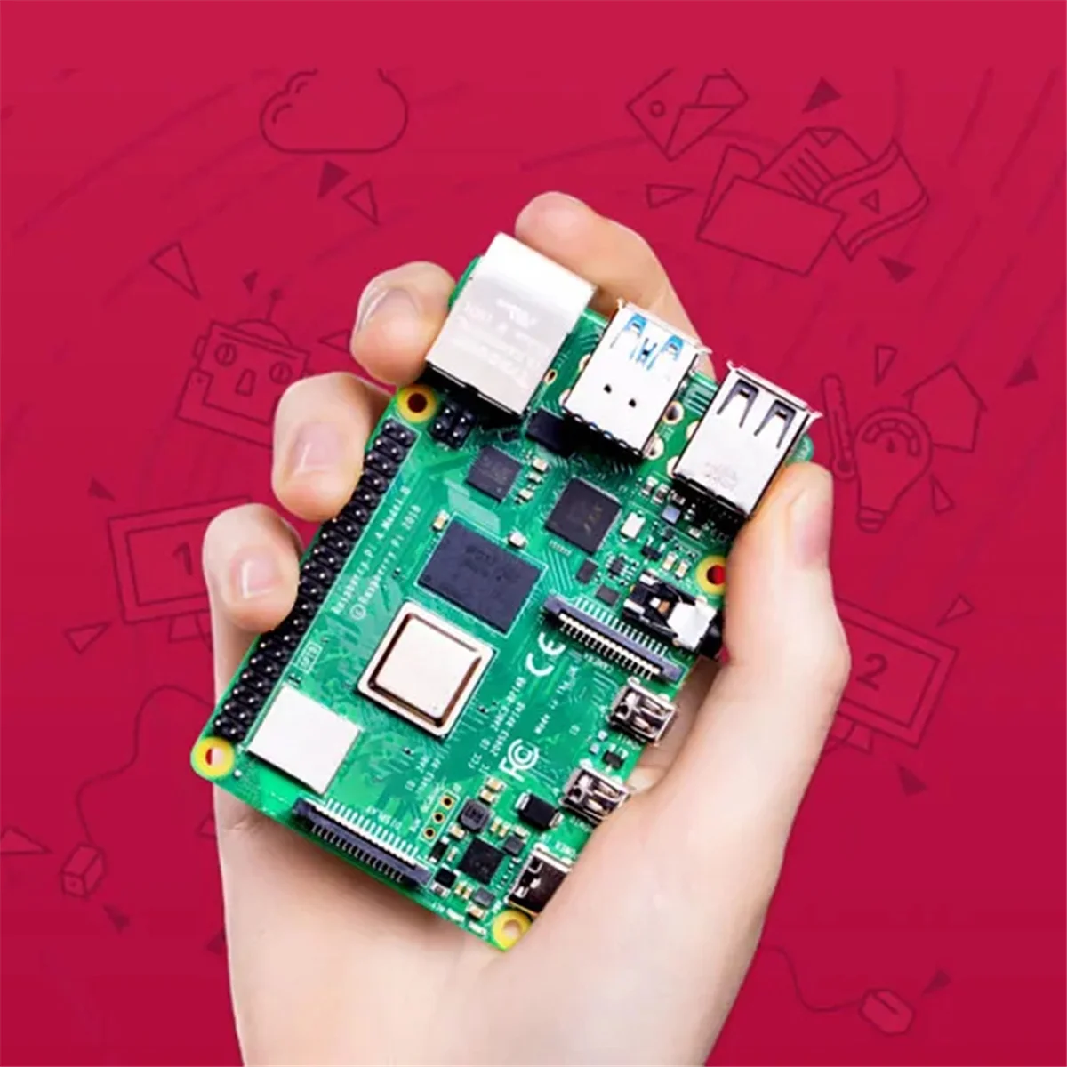 GFR5-для Raspberry Pi 4 Model B Комплект платы Dev RAM 4G 4-ядерный процессор 1,5 ГГц