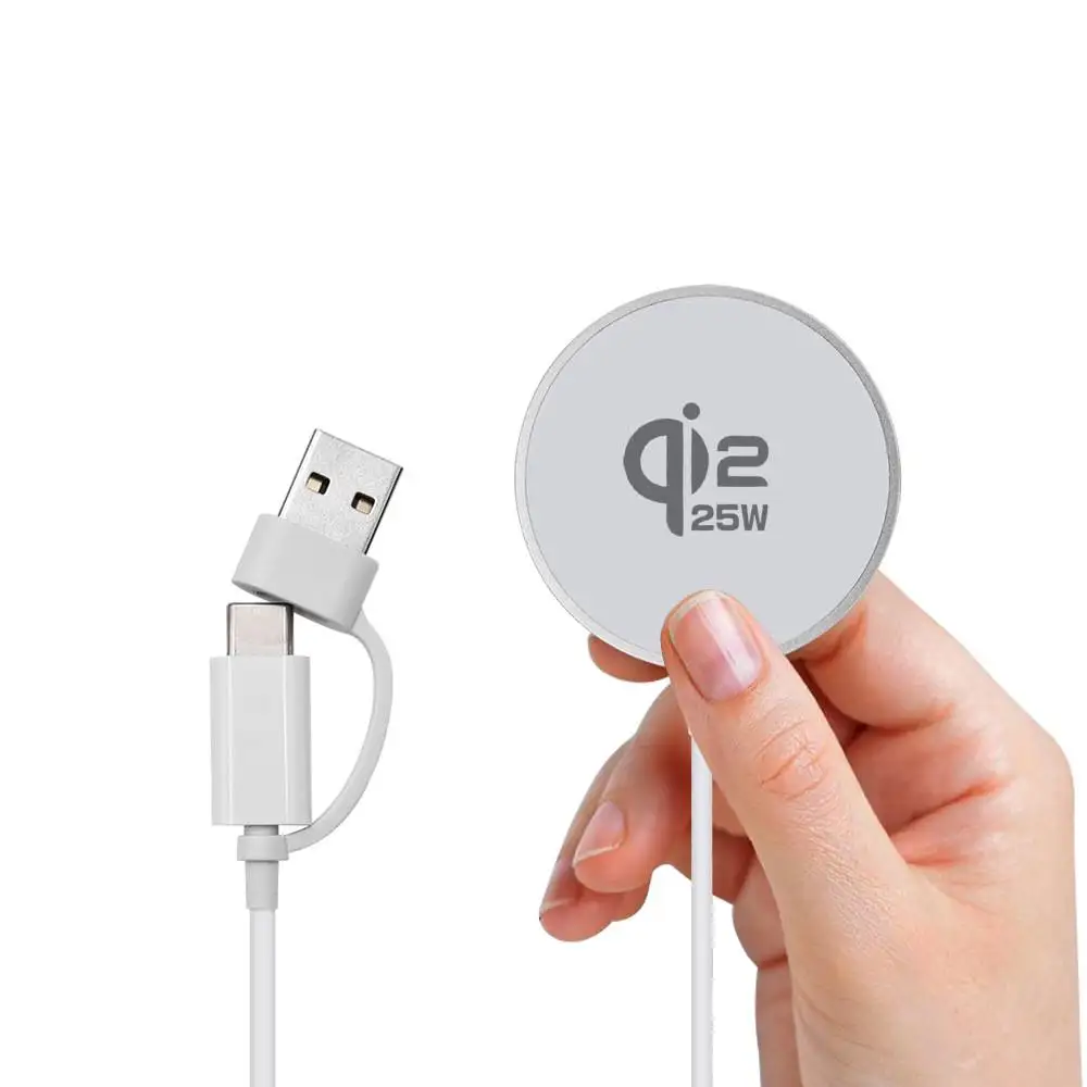 

Магнитное беспроводное зарядное устройство Qi2.2, 25 Вт, PD Type C, USB-док-станция для быстрой зарядки телефона для Samsung iPhone 17-12 Pro Max