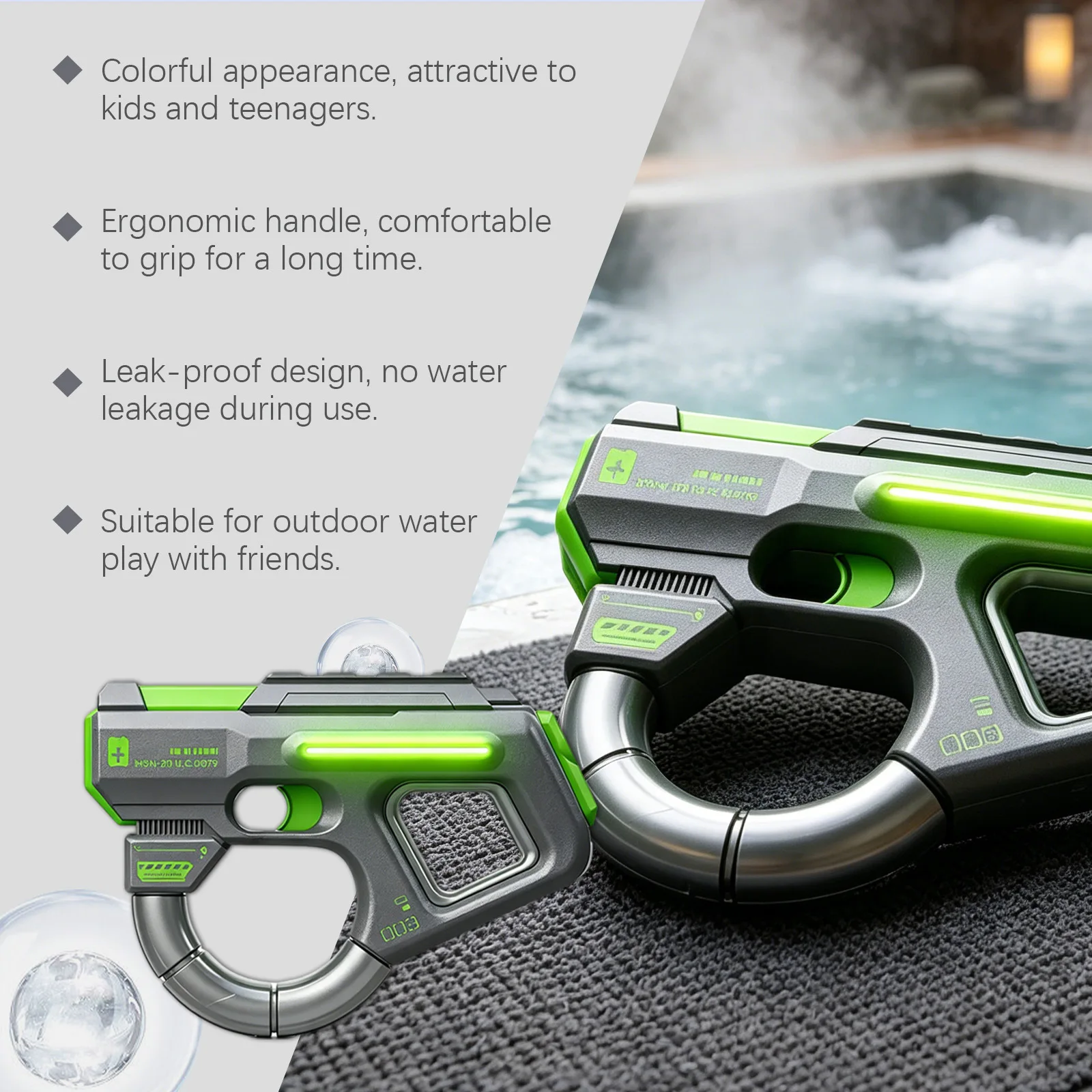 2026 Star Ring Shock Wave Water Gun Powerful Cool Type Electric Continuous Fire Water Gun Summer Outdoor Beach Children's Toys view 4