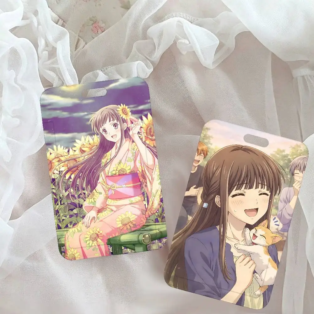 Anime F-Fruits Basket NFC Contactless Sliding Card Sleeve For Student Cards, Bus Cards, ID Cards, And Work Permits
