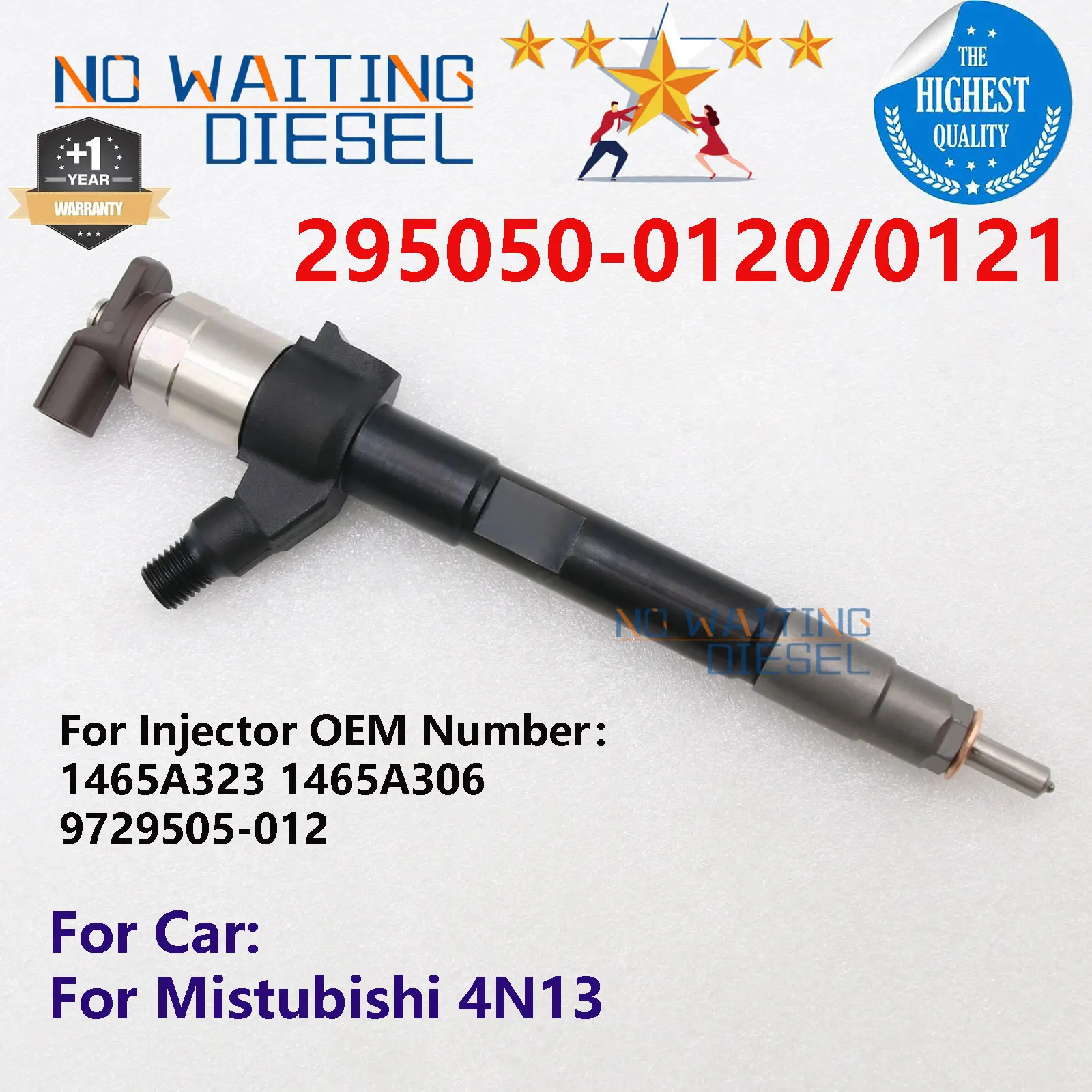 2950500120 Common Rail Exchange Injector 2950500121 Injector OEM Numbers 1465A323 1465A306 9729505012 For Mistubishi 4n13